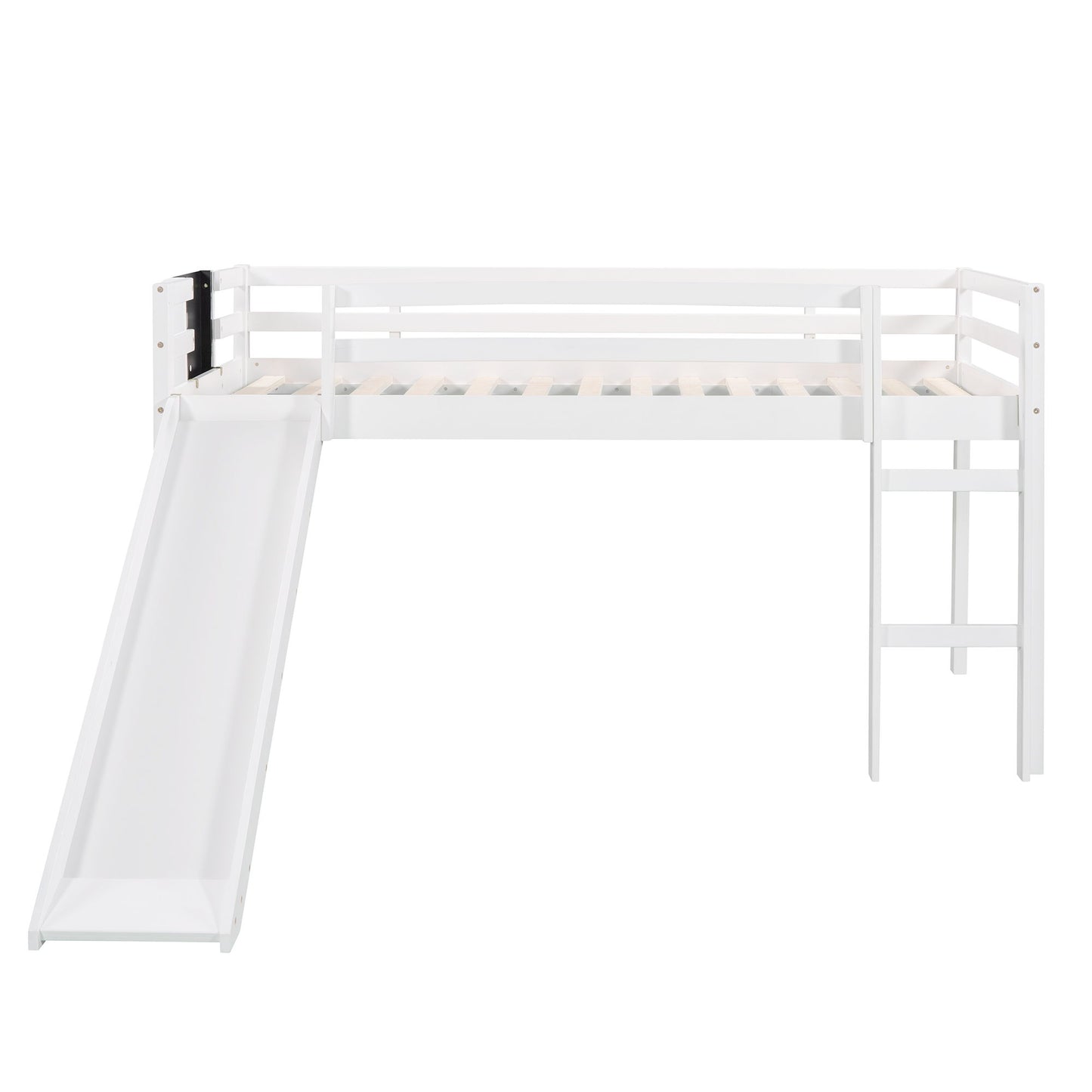 Loft Bed With Slide, Stair And Chalkboard
