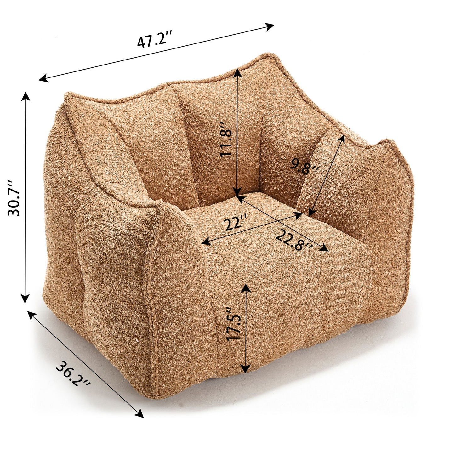 Comfortable Chenille Sofa Chairs With Highly Resilient Foam For Living Rooms And Bedrooms