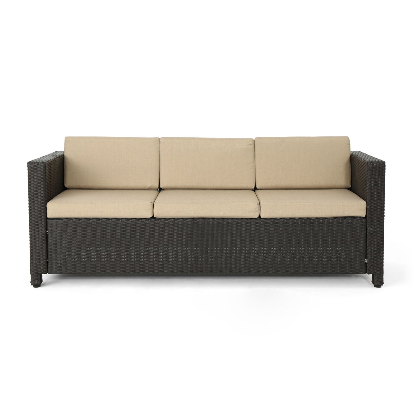 Thalassa - Outdoor 3 Seater Sofa With Removable Cushions And Steel Frame