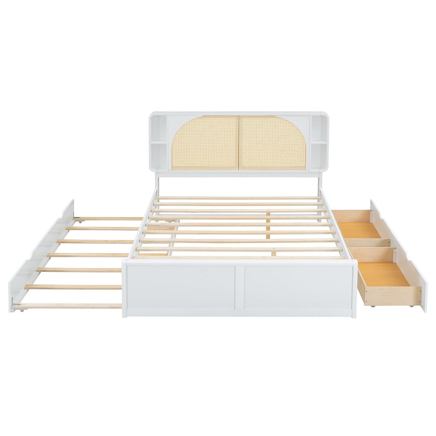 Headboard Bed With 2 Drawers And Trundle