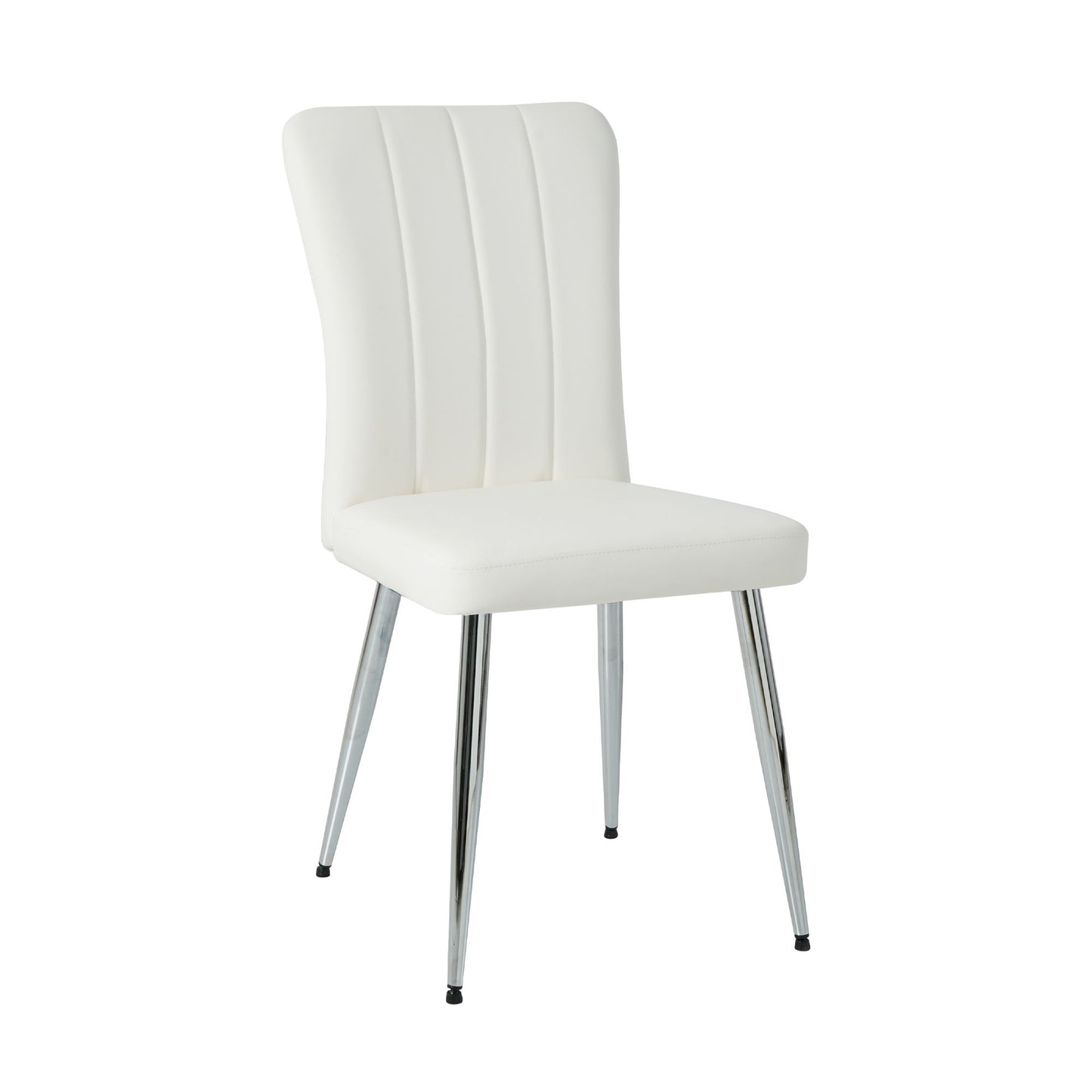 Modern Dining Chair With Electroplated Metal Legs (Set of 4)