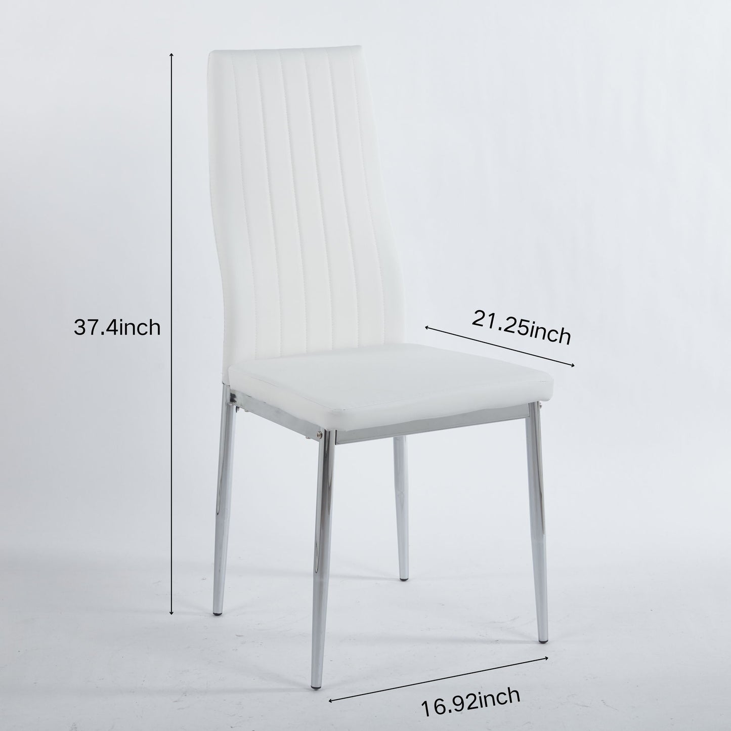 Chrome Leg Dining Chair (Set of 4)