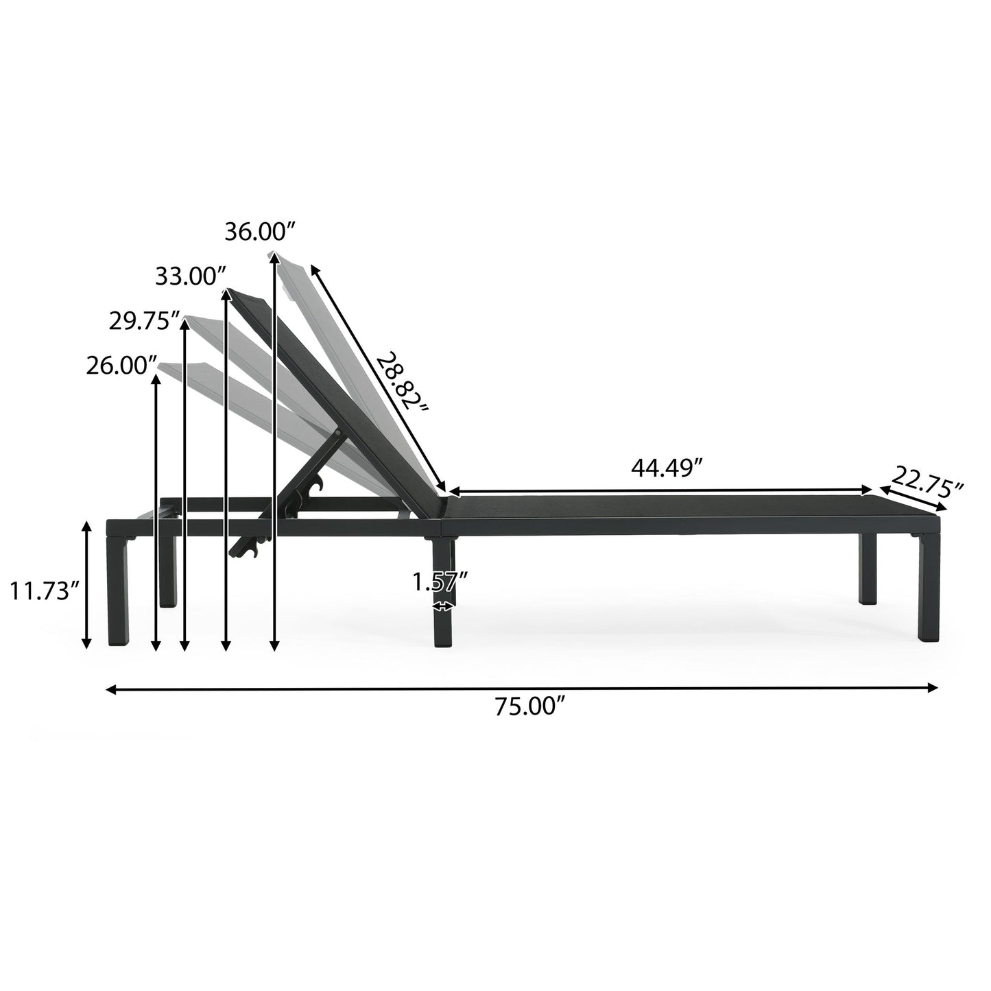 Westport - Outdoor Chaise Lounge (Set of 2) - Black