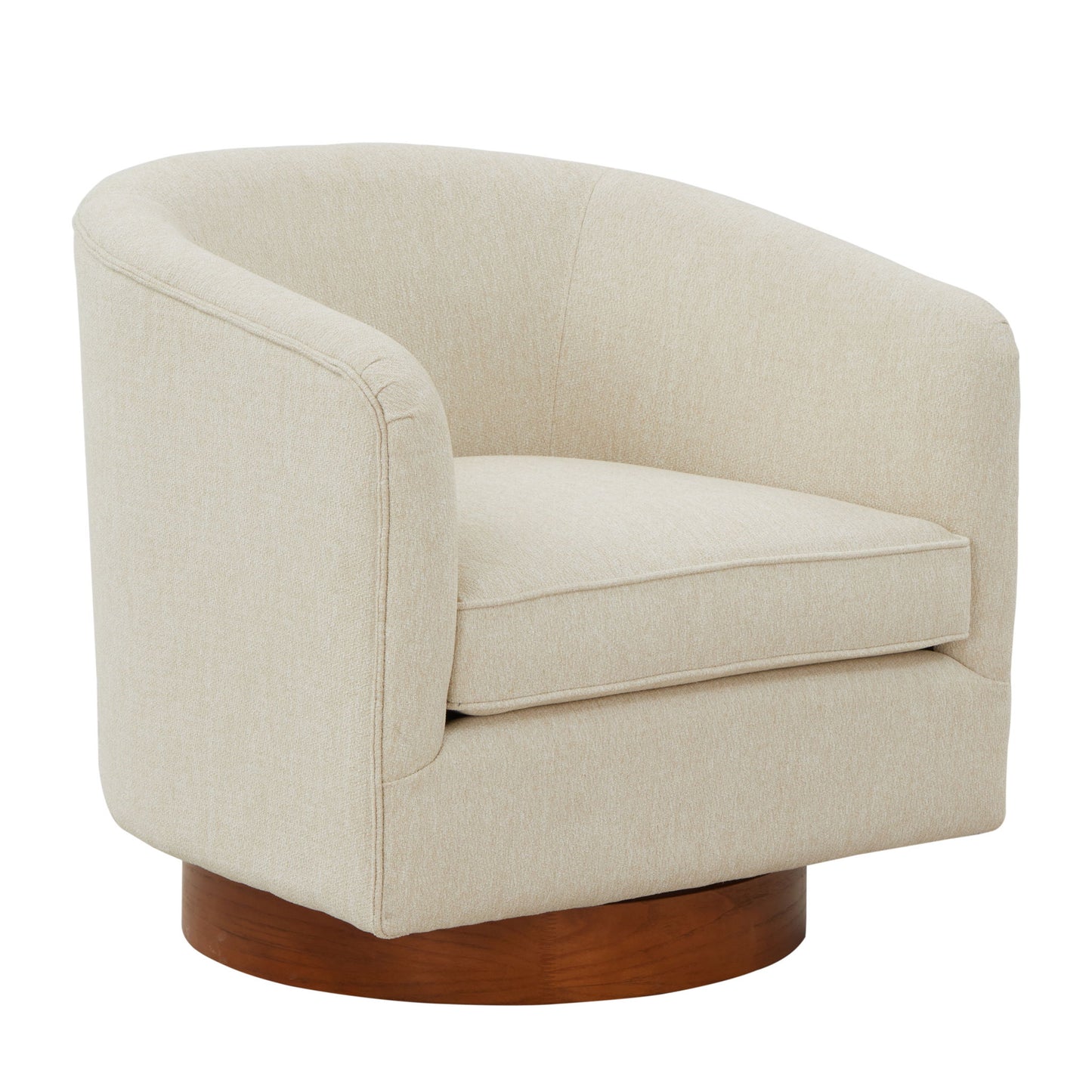 Miramar - Swivel Barrel Chair With Wooden Base