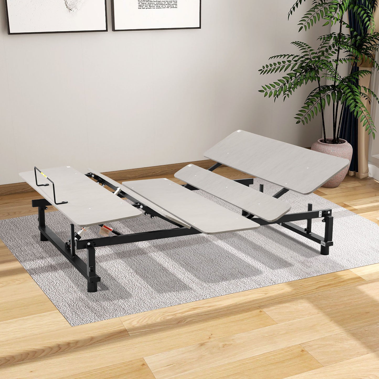 Electric Ergonomic Adjustable Bed Base With Wireless Remote, Quiet Motor, Independent Head And Foot Incline
