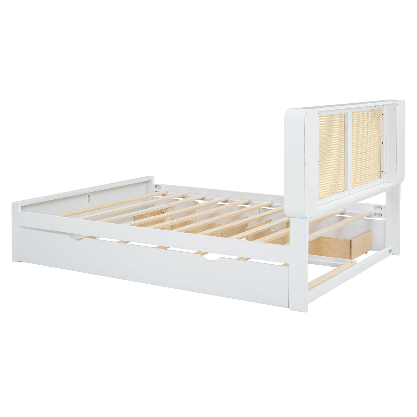 Headboard Bed With 2 Drawers And Trundle
