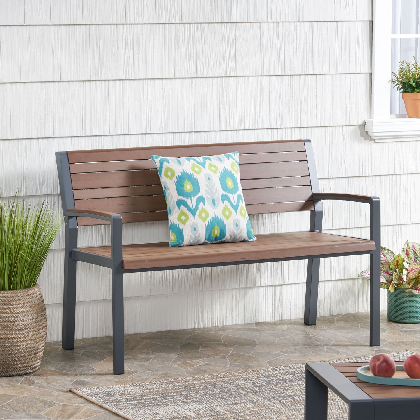 Davos - Bench - Gray / Brown