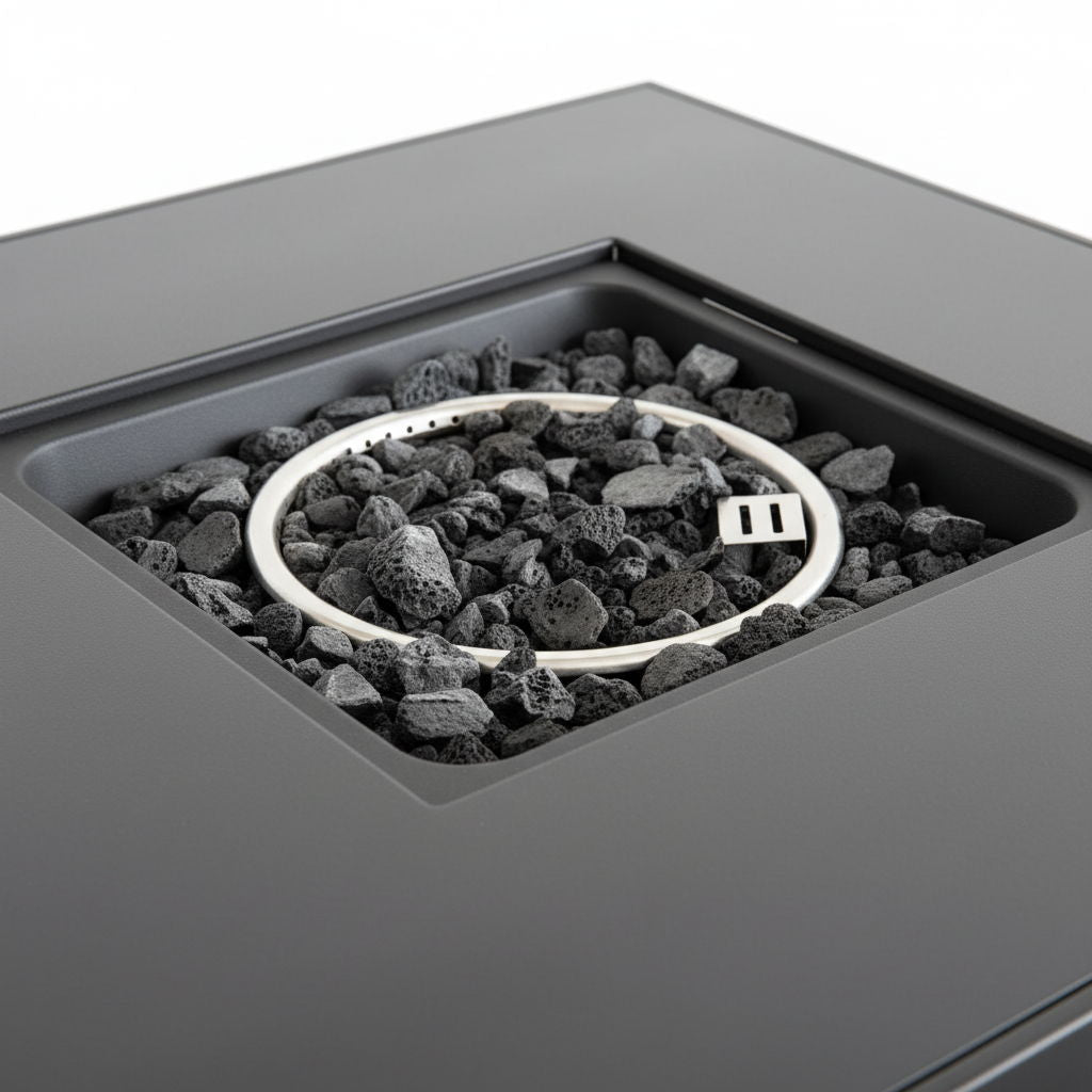 Powdercoated Fire Pit With Top