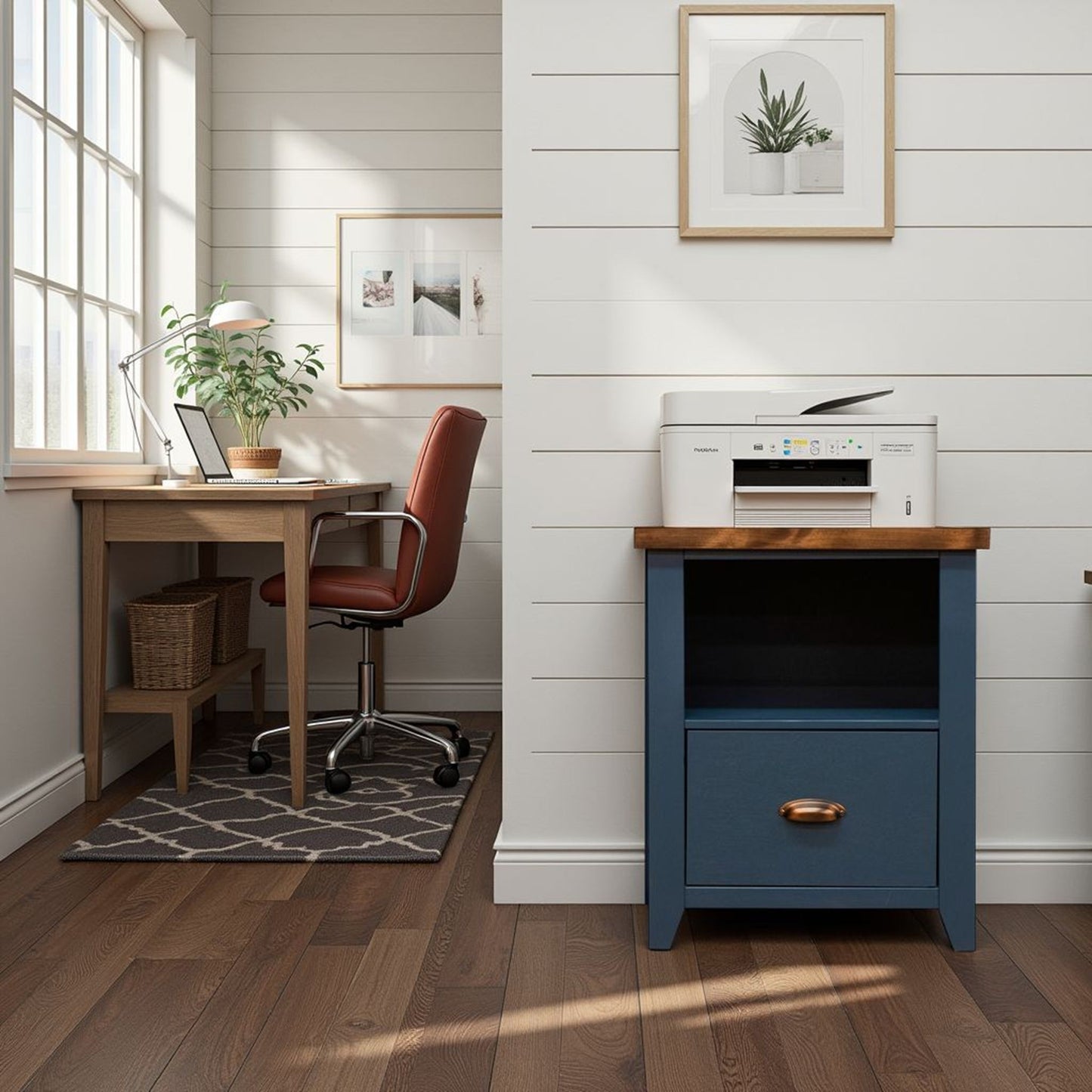 Drawer File - Blue Denim / Whiskey