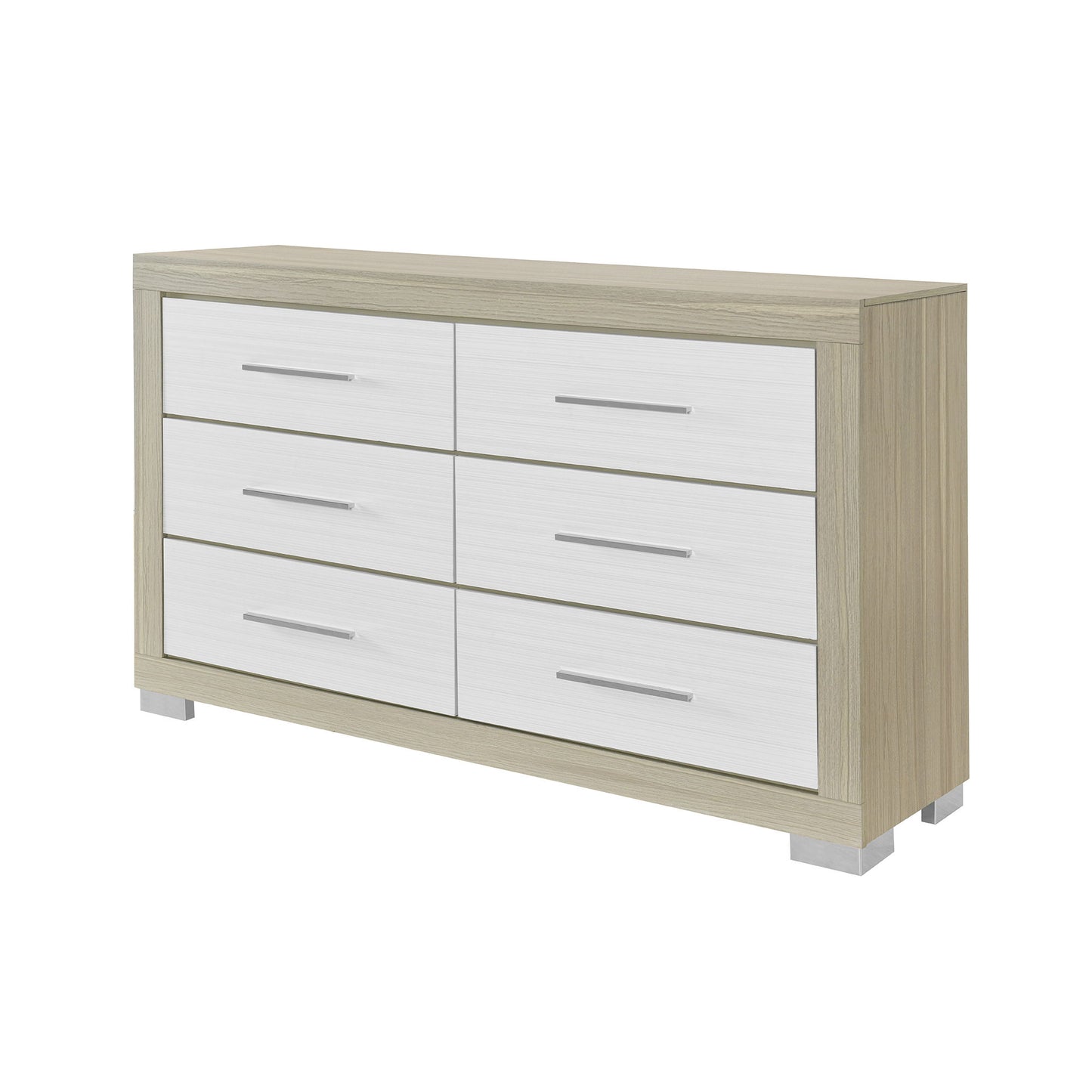 Elsa - 2 Toned And Dresser With Bar Handle And Construction