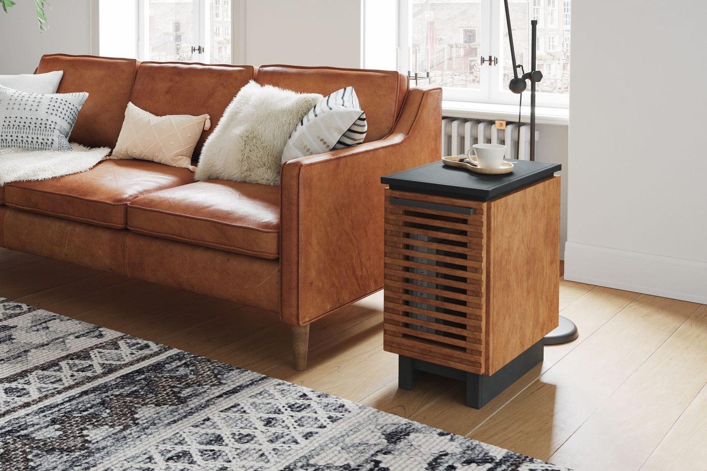 Chairside Table - Black / Bourbon