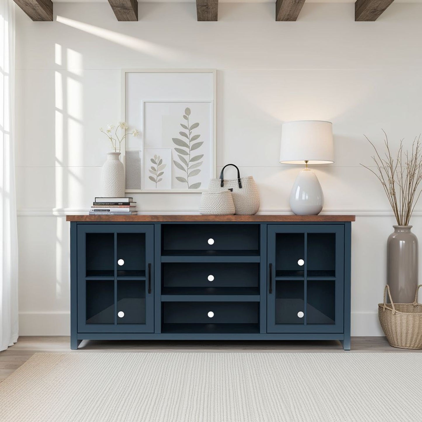 TV Stand Console & Cable Management