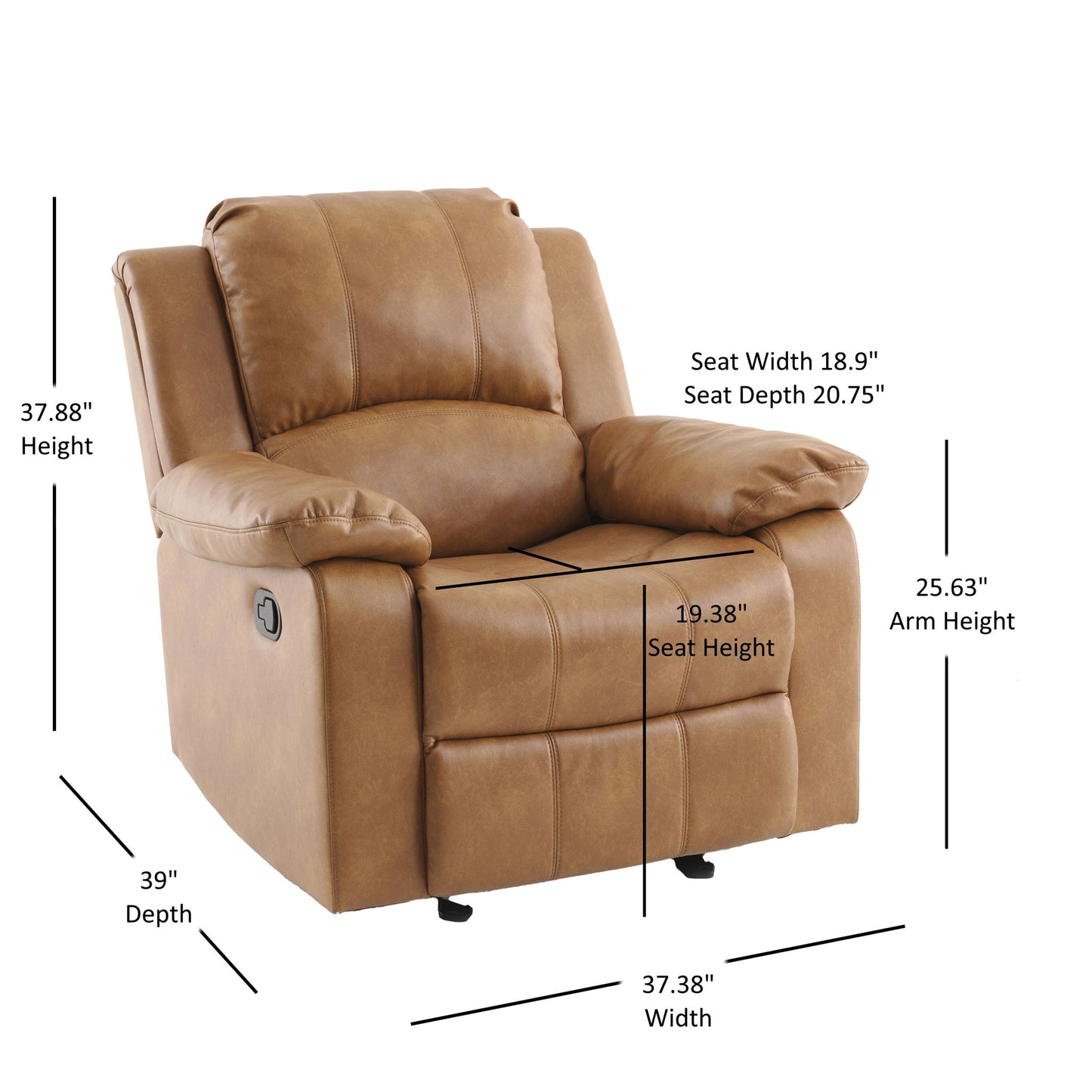 Charlotte - Glider Recliner - Brown
