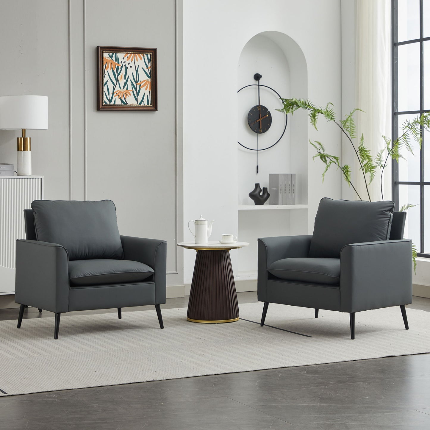 Nordic Retro Light Luxury Upholstered Sofa Chair