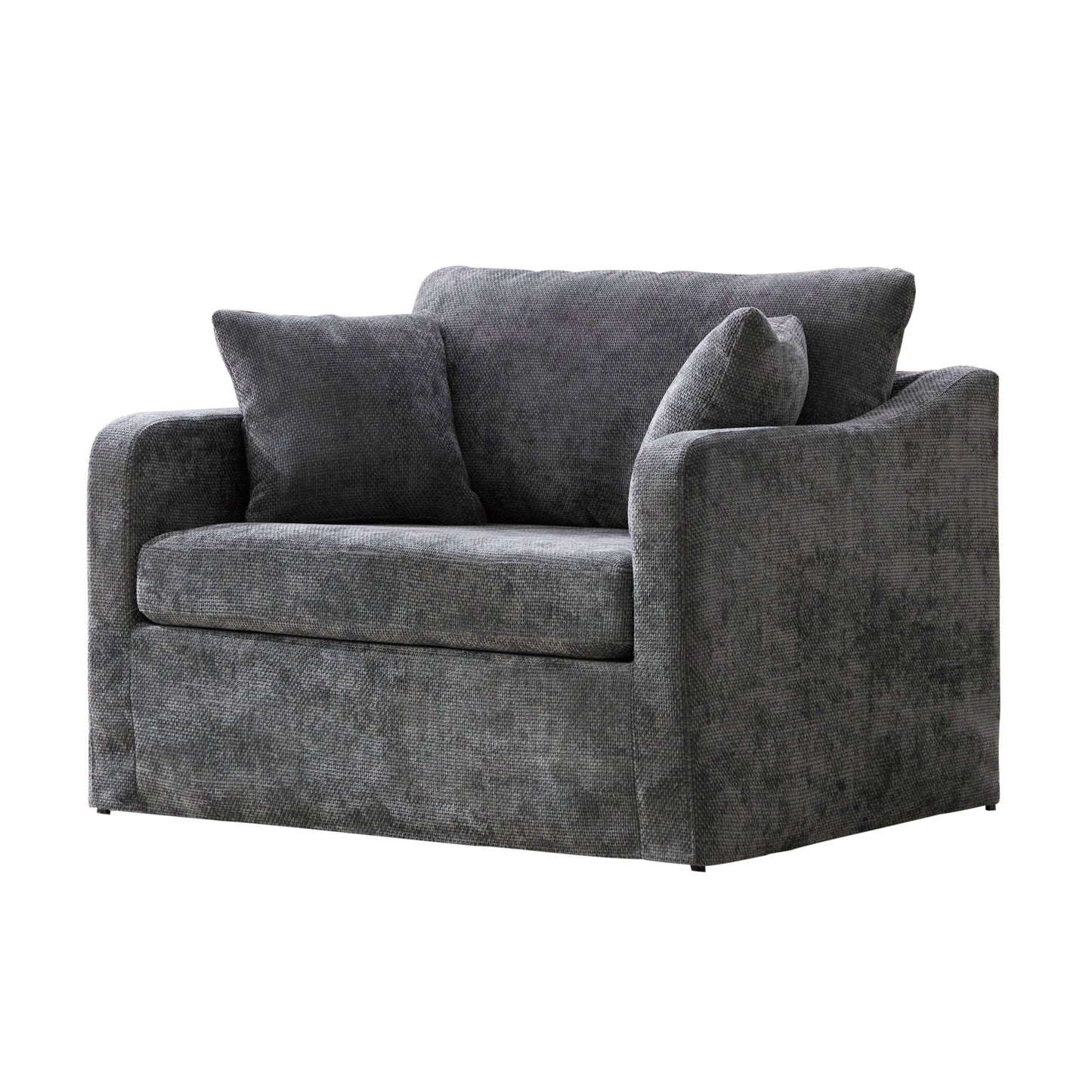 Accent Chair With 2 Bolster Pillows
