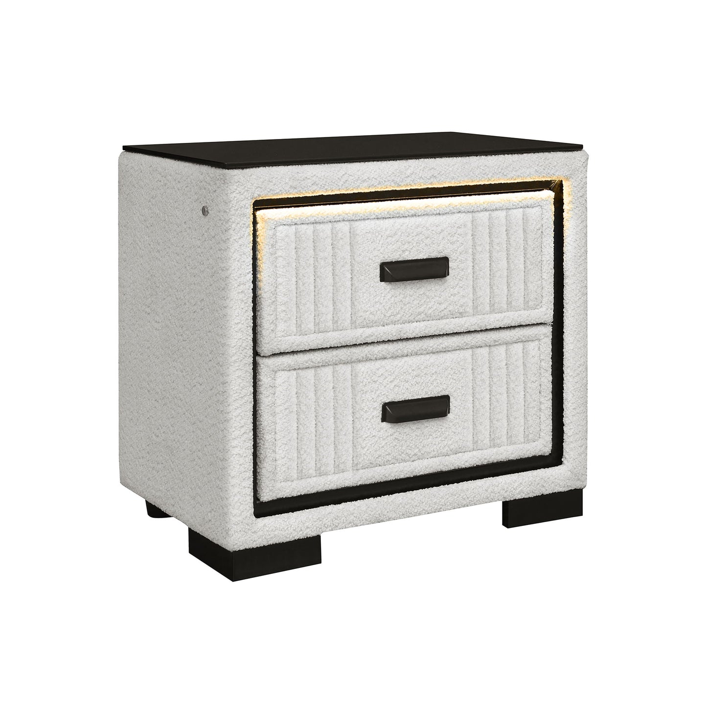 Isaiah - Nightstand With Upholstered Frame