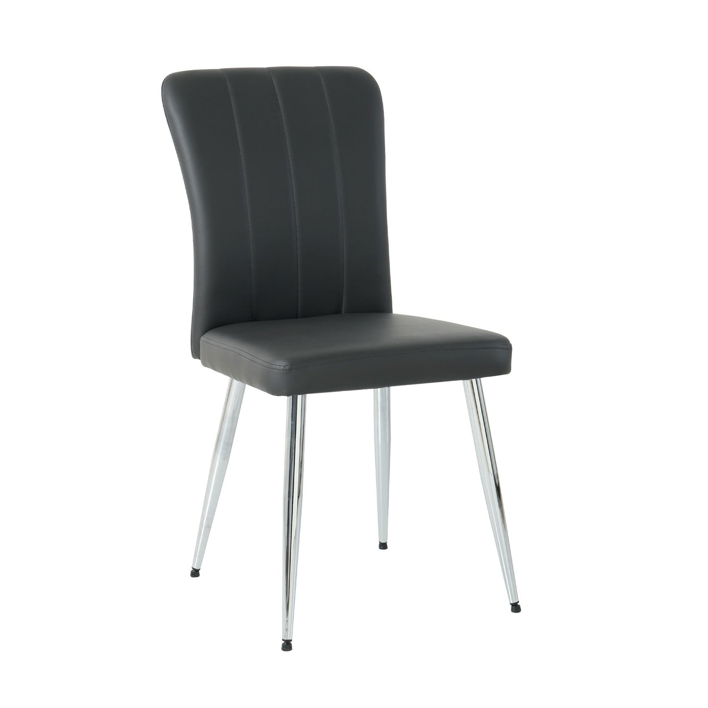 Modern Dining Chair With Electroplated Metal Legs (Set of 4)