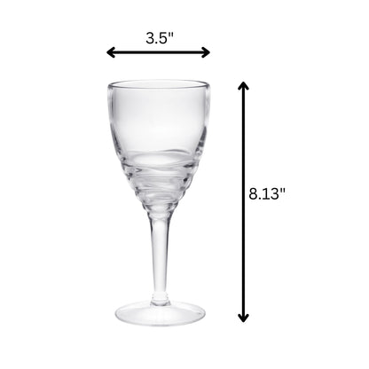 Swirl Plastic Wine Glasses (Set of 4)