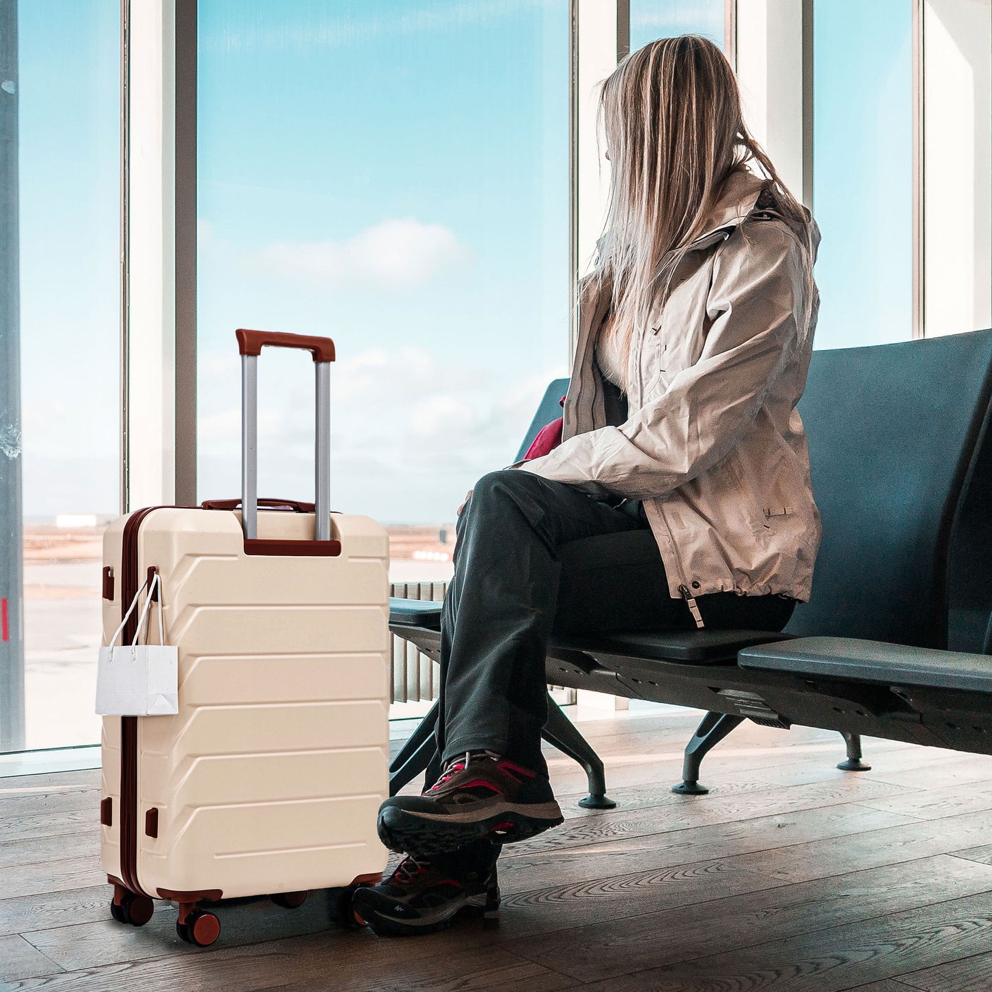 3 Pieces Set 20" / 24" / 28" Spinner Wheel Luggage With Combination Lock