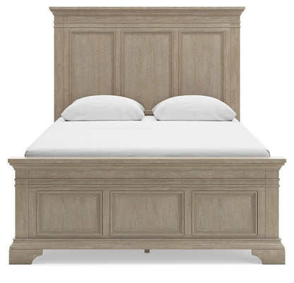 Vallardia - Queen Panel Bed - Light Grayish Brown