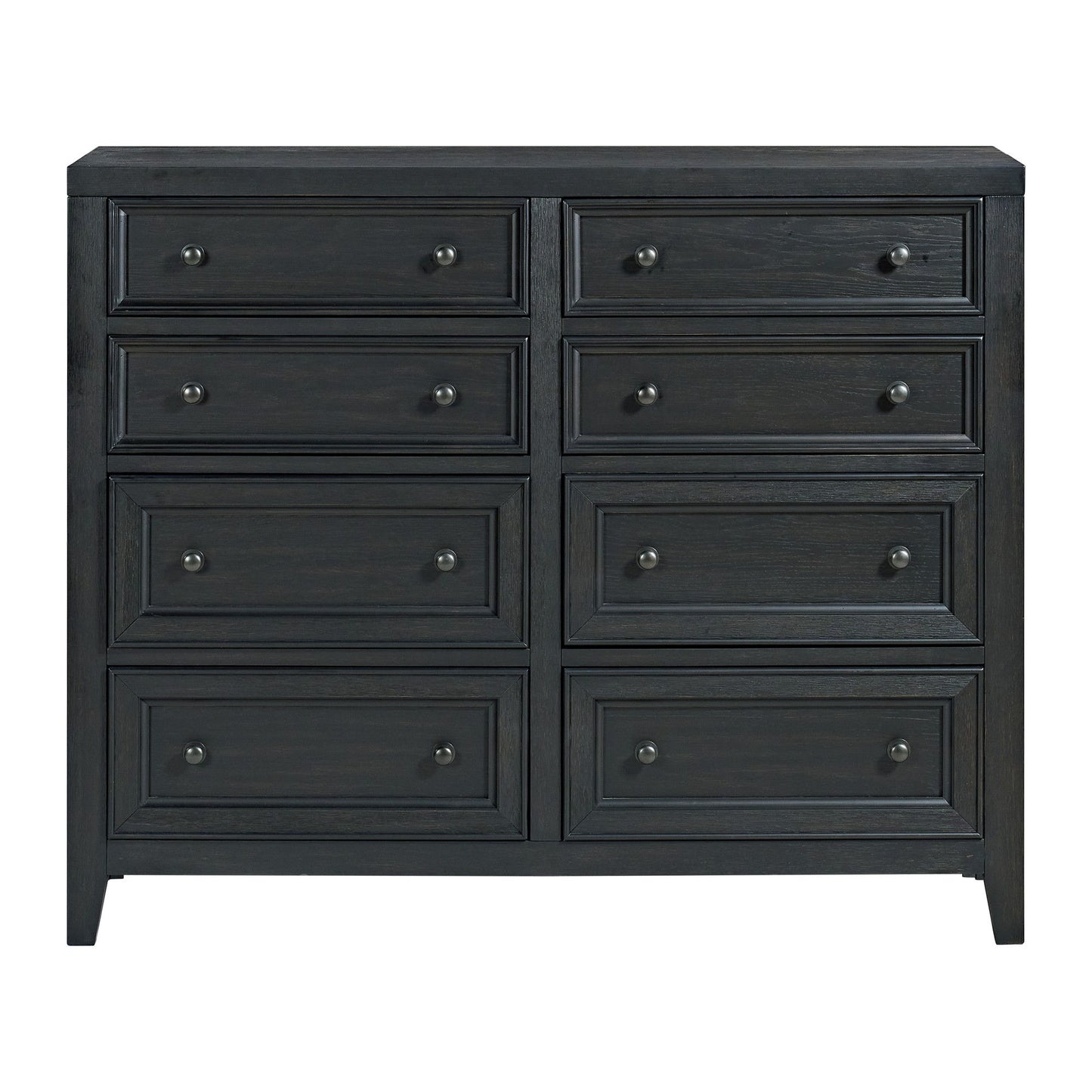 8 Drawer Dresser With Framed Fronts And Smooth Metal Glides
