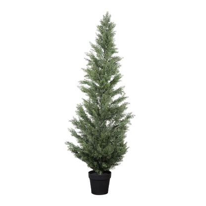 Realistic Artificial Cypress Tree, UV Resistant Indoor / Outdoor Topiary Plant For Decoration - Green Leaves