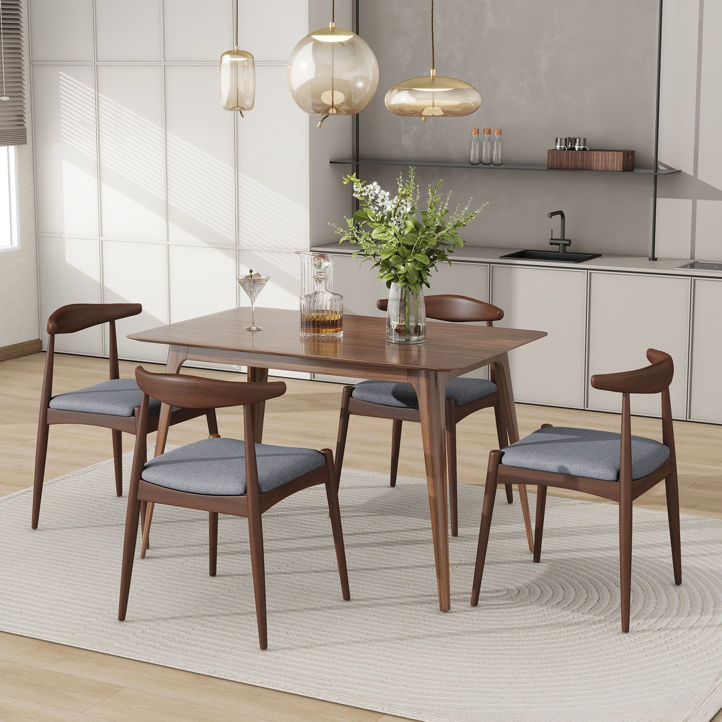 Retro Elegant 5 Piece Dining Set