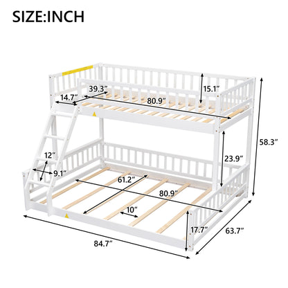 Bunk Bed With Ladder And Guardrails