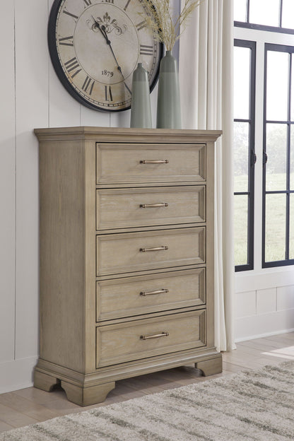 Vallardia - Five Drawer Chest - Light Grayish Brown