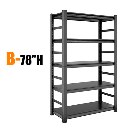 5 Tier Heavy Duty Shelving Unit Adjustable Shelving Units