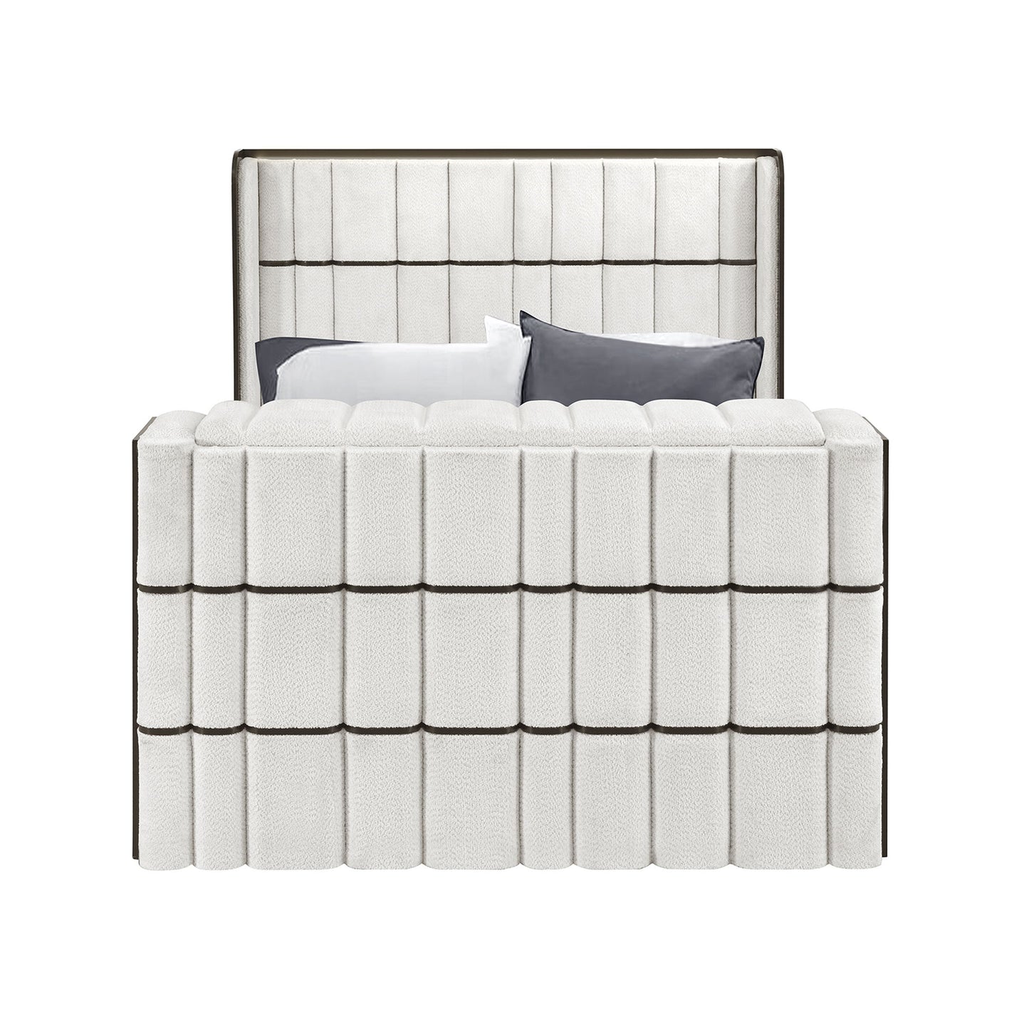 Isaiah - Bed With TV Lift-LED Speakers And Fireplace