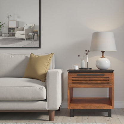 Side Table - Black / Bourbon