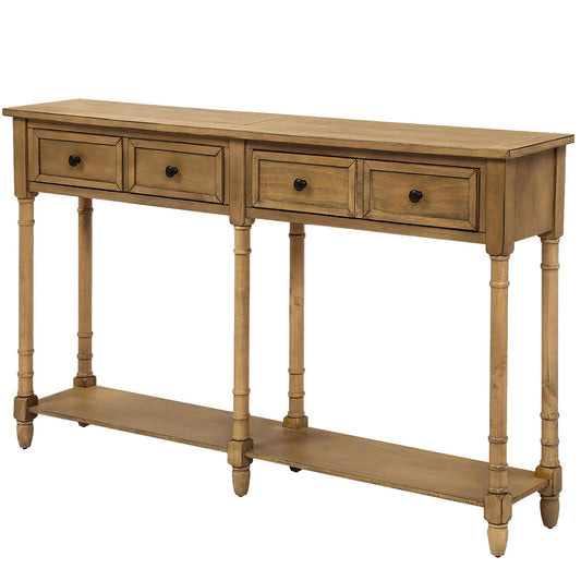 Hearth & Haven Daniel - Console Table With 2 Storage Drawers And Bottom Shelf