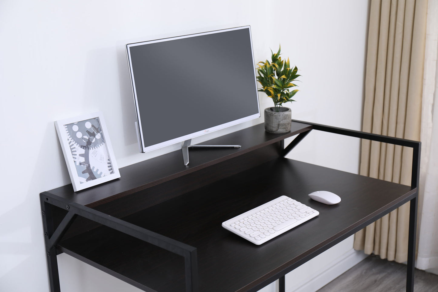 Console Table Narrow Modern Entryway Table Small Behind Couch Table Skinny Sofa Table Hallway Table For Living Room - Black