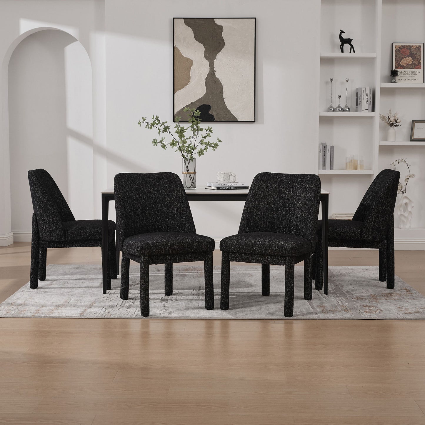 Wide Minimalist Dining Chair