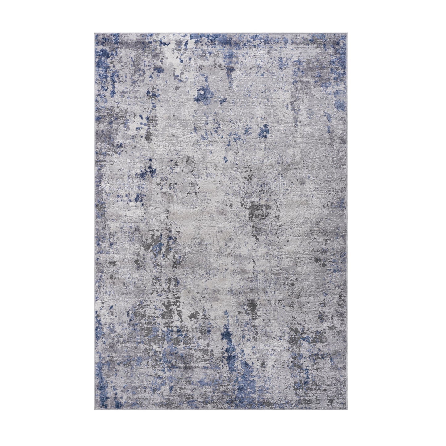 Marfi - 6' X 9' Abstract Area Rug - Silver / Blue