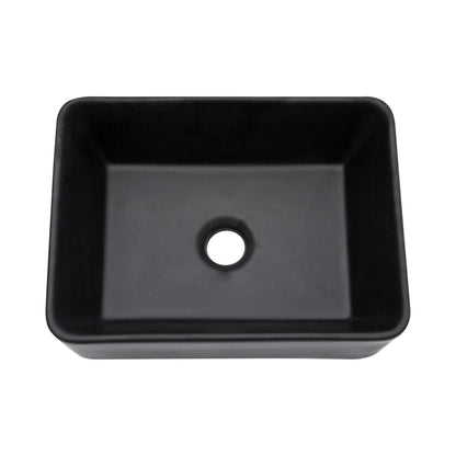 Sleek Ceramic Rectangular Vessel Bathroom Sink