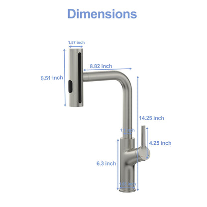 360° Pull Down Kitchen Faucet With 4 Spray Modes