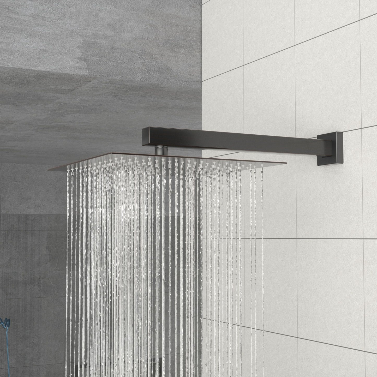 10" Square Rainfall Shower Head With Silicone Nozzle - Oil-Rubbed Bronze