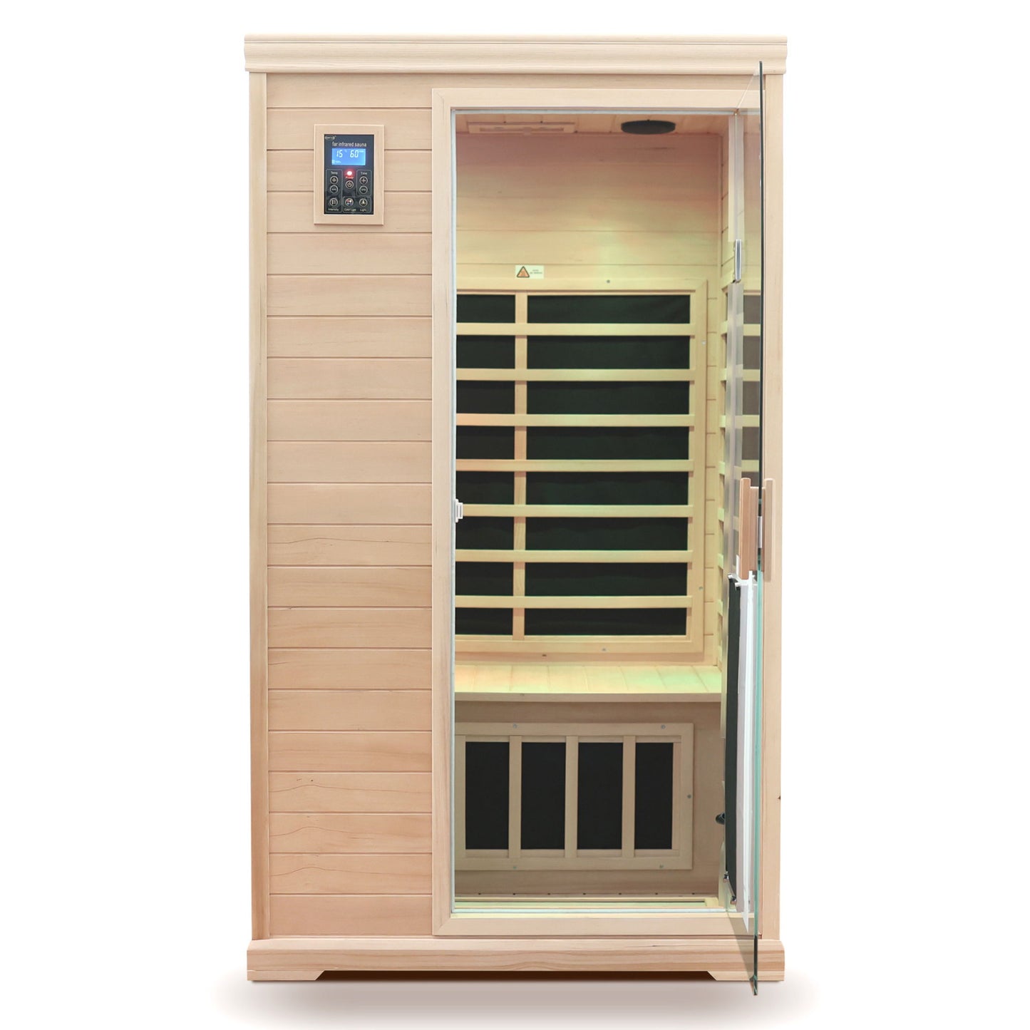 2 Person Far Infrared Hemlock Indoor Sauna Room - Natural