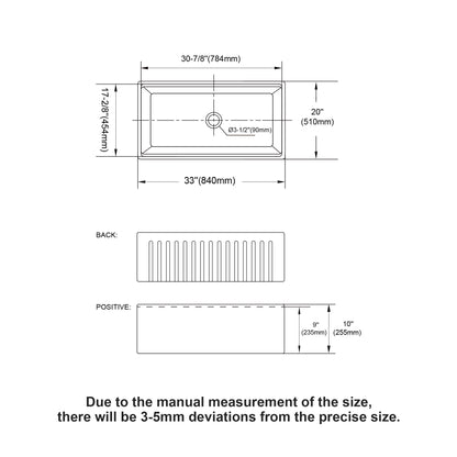 Workstation Single Bowl Apron Front Kitchen Sink - White