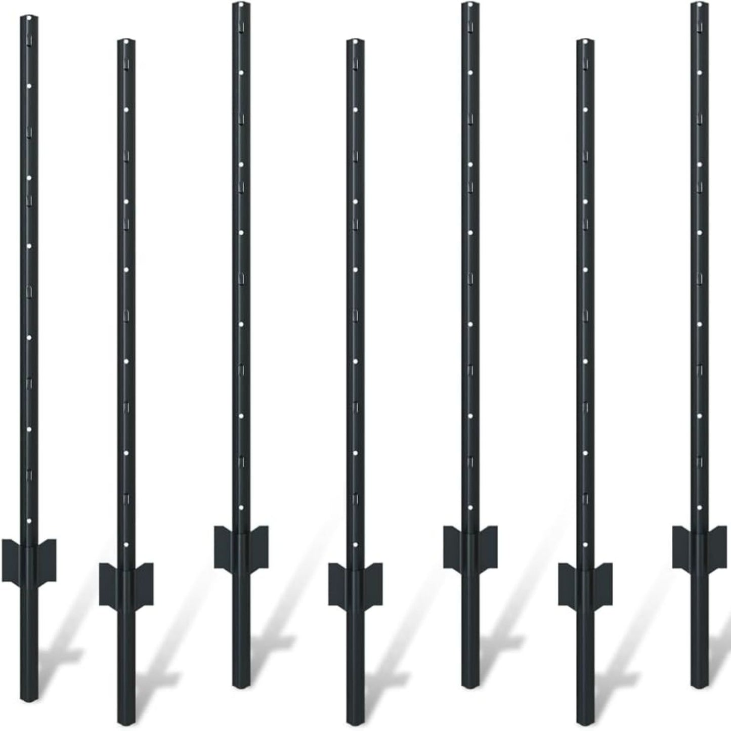 4 Foot U-Shaped Metal Garden Fence Posts Set For Wire Mesh Fencing