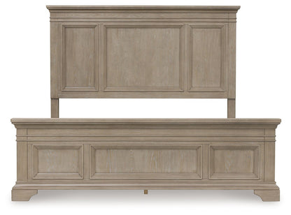 Vallardia - King Panel Bed - Light Grayish Brown