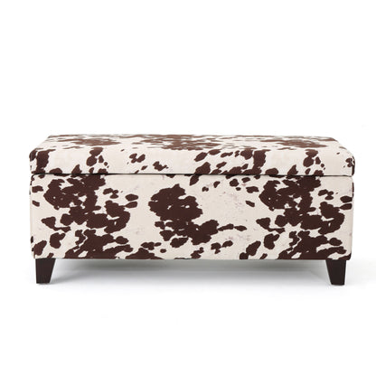 Storage Ottoman - Brown Multi