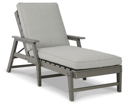 Visola - Chaise Lounge with Cushion - Gray