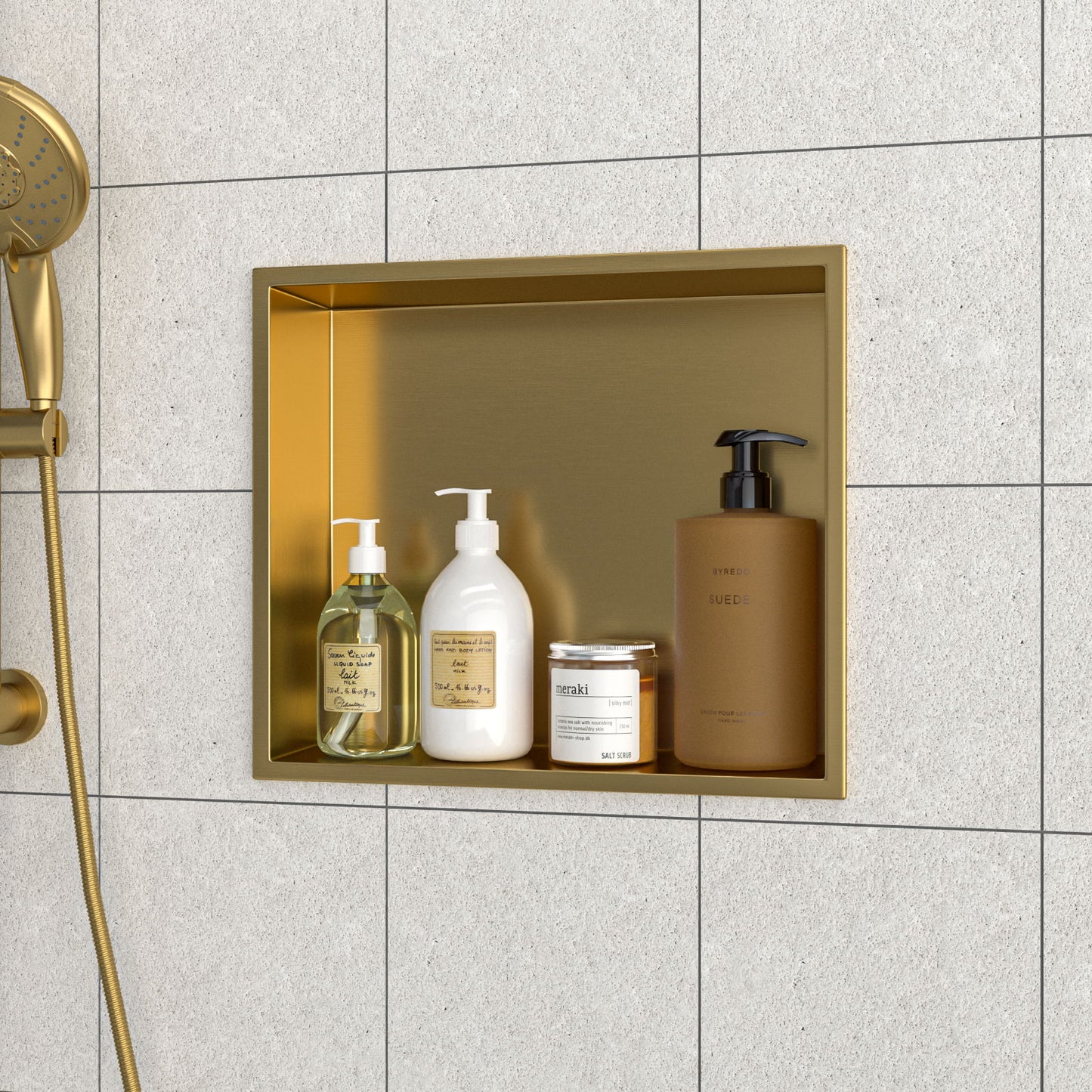 Stainless Steel Shower Niche With Seamless Design For Bathroom Storage