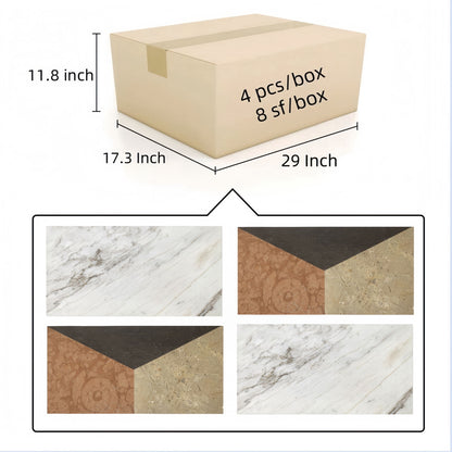 Waterjet Marble 4 Color Marble For Floor And Wall Polished Marble Tile Stone 1 Box Each Pattern 2 Pieces - White / Multi