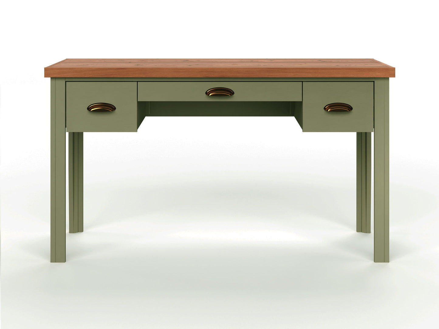 Writing Desk - Sage Green And Fruitwood