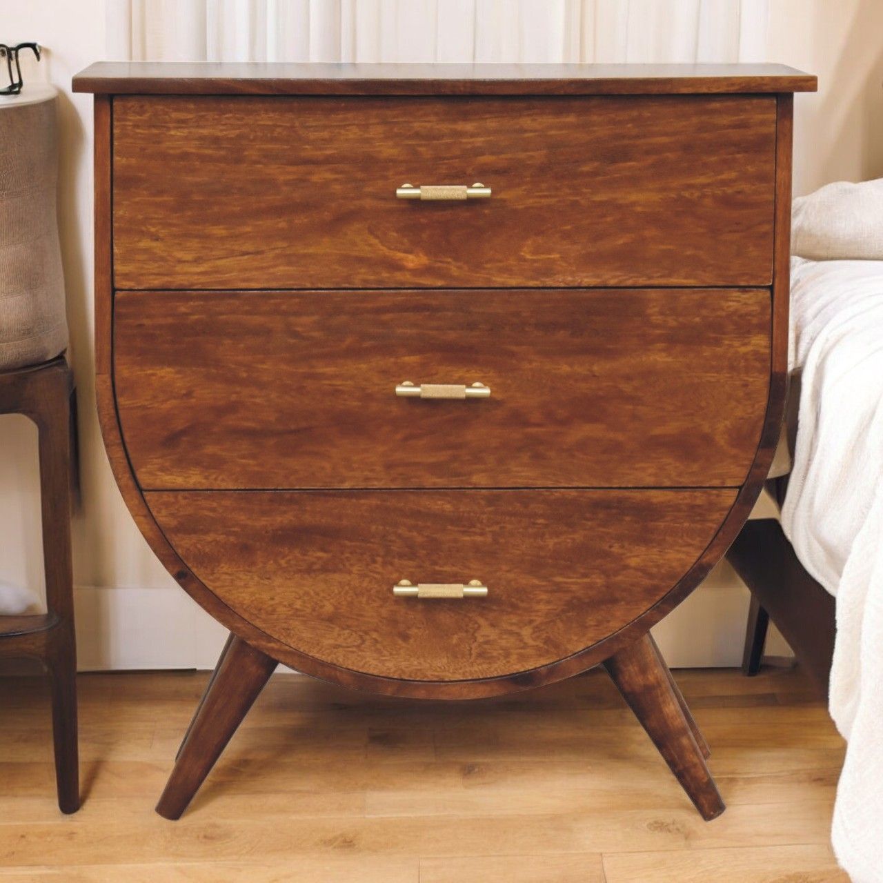 Agra - Bedside Table - Chestnut