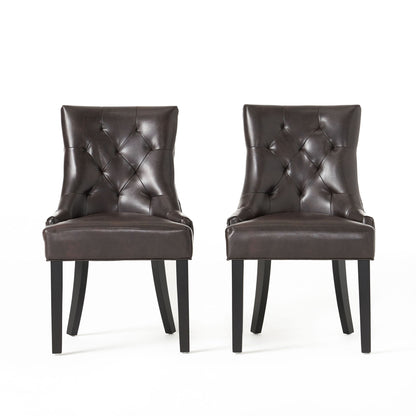 Contemporary Cheney Dining Chair Set With Tufted Design